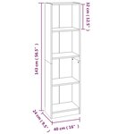 vidaXL Bibliothèque 4 niveaux Chêne marron 40x24x143cm Bois ingénierie