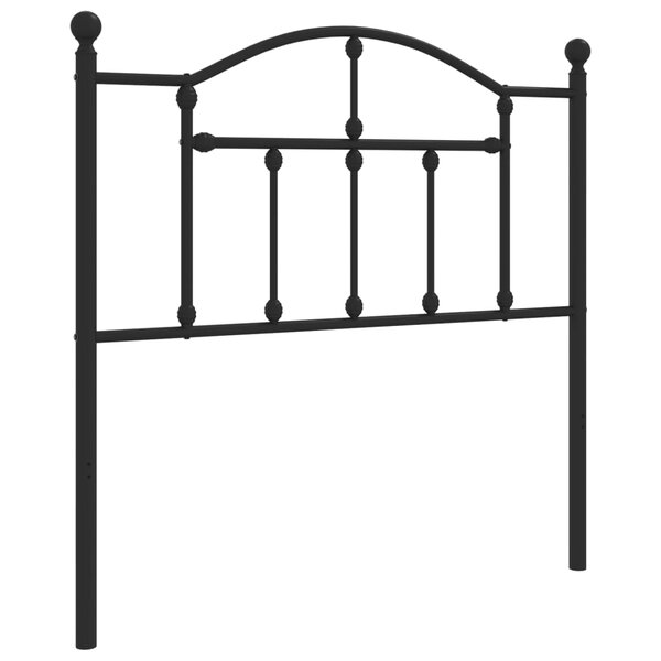 vidaXL Tête de lit métal noir 90 cm