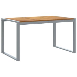 vidaXL Table de jardin pour repas Gris 140 x 80 x 75 cm