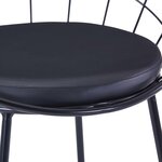 vidaXL Chaises à manger Siège en similicuir lot de 2 noir acier