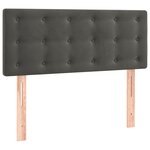 vidaXL Sommier à lattes de lit et matelas Gris foncé 120x200cm Velours