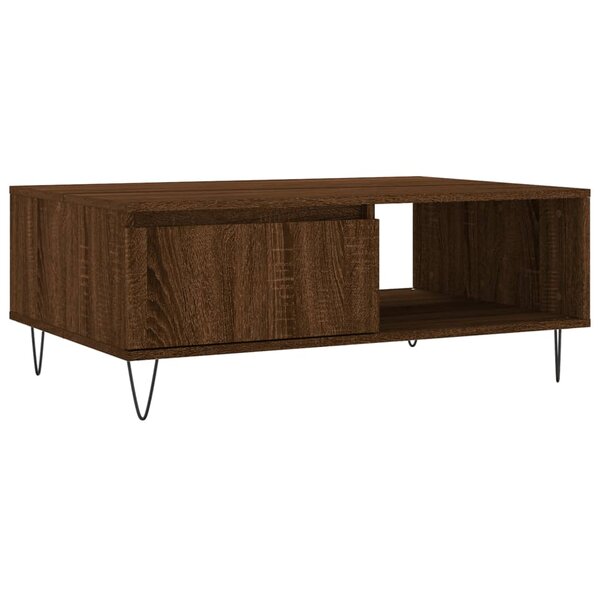vidaXL Table basse chêne marron 90x60x35 cm bois d'ingénierie