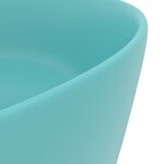 vidaXL Lavabo rond de luxe Vert clair mat 40x15 cm Céramique