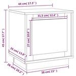 vidaXL Tables de chevet 2Pièces chêne sonoma 44x35x45cm bois d'ingénierie