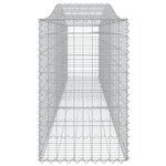 vidaXL Paniers à gabions arqués 25 Pièces 400x50x80/100 cm Fer galvanisé