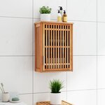 vidaXL Armoire murale de salle de bain 42x23x60cm Bois massif de noyer