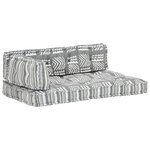vidaXL Coussin de canapé palette Gris Tissu Patchwork