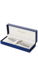 Waterman hemisphere stylo roller  acier inoxydable  recharge noire pointe fine  coffret cadeau