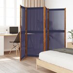 vidaXL Cloison de séparation 4 panneaux bleu foncé 280x180 cm