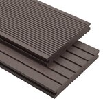 vidaXL Panneaux de terrasse et accessoires WPC 16m² 2 2 m Marron foncé