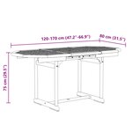 vidaXL Ensemble à manger de jardin 7Pièces bois d'acacia solide textilène