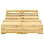 vidaXL Chaise longue double avec coussins Bois de pin imprégné