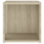 vidaXL Table d'appoint Chêne sonoma 33x33x34 5 cm Aggloméré