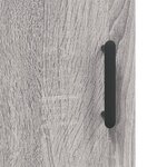 vidaXL Buffet haut Sonoma gris 34 5x34x180 cm Bois d'ingénierie