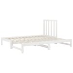 vidaXL Lit coulissant Blanc 2x(90x190) cm Bois de pin massif