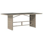 vidaXL Ensemble à manger de jardin et coussins 7 Pièces gris clair rotin