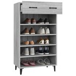 vidaXL Armoire à chaussures Sonoma gris 60x35x105 cm Bois d'ingénierie