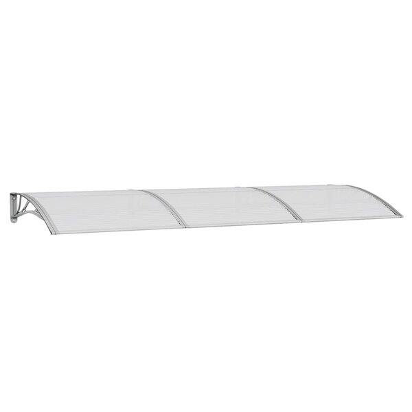 vidaXL Auvent de porte Gris 300x100 cm Polycarbonate