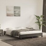 vidaXL Cadre de lit sans matelas gris foncé 140x190 cm velours