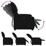 vidaXL Fauteuil inclinable Noir Similicuir