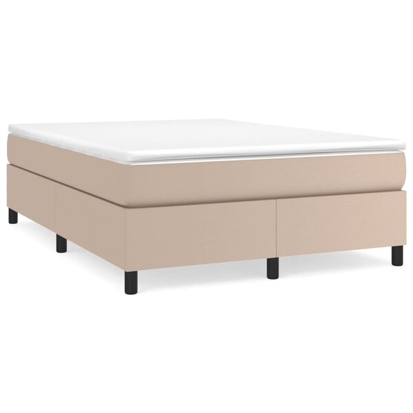 vidaXL Cadre de lit Cappuccino 140x200 cm Similicuir