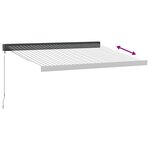 vidaXL Auvent rétractable anthracite et blanc 3 5x2 5m tissu/aluminium