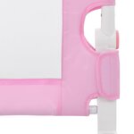 vidaXL Barrière de sécurité de lit d'enfant Rose 180x42 cm Polyester