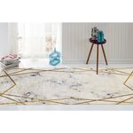 Tapis de salon croisé 80 x 150 cm - Doré