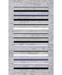 Tapis de salon à rayures 160 x 230 cm - Gris