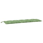 vidaXL Coussin de banc de jardin motif de feuilles 180x50x7 cm