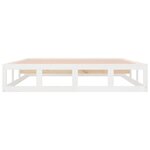 vidaXL Cadre de lit Blanc 140x200 cm Bois massif