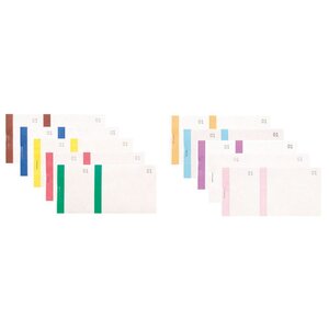 Bloc vendeur double numérotage 6,6 x 13,5 cm - Coloris assortis (paquet 10 unités)