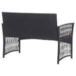 Salon de jardin meuble d'extérieur ensemble de mobilier 4 pièces avec coussin résine tressée noir 02_0016075