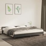 vidaXL Cadre de lit avec tête de lit Gris foncé 200x200 cm Velours