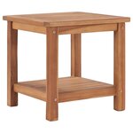 vidaXL Table basse 45x45x45 cm Bois de teck solide