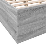 vidaXL Cadre de lit sonoma gris 140x200 cm bois d'ingénierie