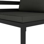 vidaXL Salon de jardin 6 Pièces avec coussins Aluminium Anthracite