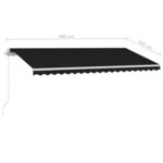 vidaXL Auvent manuel rétractable sur pied 400x350 cm Anthracite