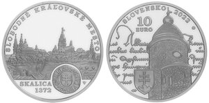Pièce de monnaie 10 euro Slovaquie 2022 argent BU – Skalica