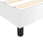 vidaXL Sommier à lattes de lit avec matelas Blanc 100x200cm Similicuir