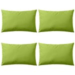 vidaXL Oreiller d'extérieur 4 Pièces 60 x 40 cm Vert pomme