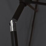 vidaXL Parasol d'extérieur avec mât en métal 300x200 cm Noir