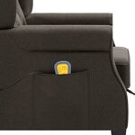 vidaXL Fauteuil de massage avec repose-pied Taupe Tissu