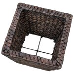 vidaXL Lits surélevés 3 Pièces Jacinthe d'eau Marron