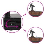 vidaXL Fontaine à eau avec pompe 44 5x44 5x58 cm Bois de sapin massif