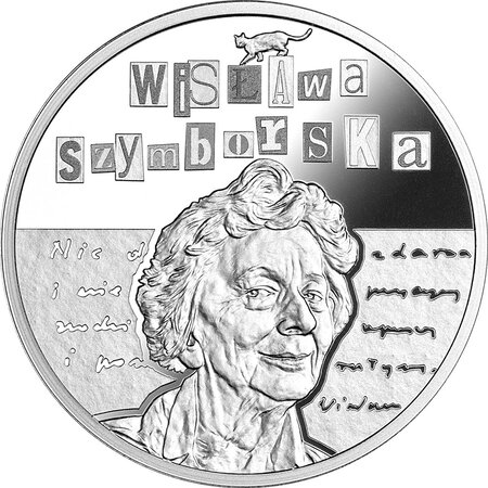 Pièce de monnaie en argent 1 dollar g 31.1 (1 oz) millésime 2023 wislawa szymborska