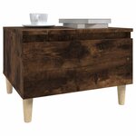 vidaXL Table d'appoint Chêne fumé 50x46x35 cm Bois d'ingénierie