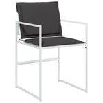 vidaXL Ensemble à manger de jardin avec coussins 5 Pièces blanc textilène