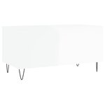 vidaXL Table basse Blanc brillant 90x44 5x45 cm Bois d'ingénierie