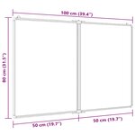 vidaXL Tableau blanc magnétique pliable 100x80x1 7 cm aluminium